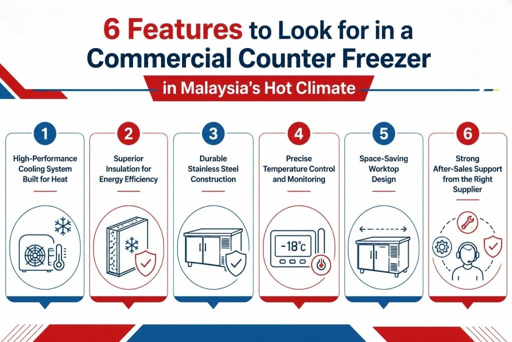 6 Features to Look for in A Commercial Counter Freezer in Malaysia's Hot Climate